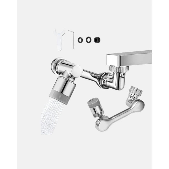 1080° Dönebilen Musluk Ucu – Su Tasarruflu, Esnek Ve 360° Çift Eksenli Başlık (kopya)