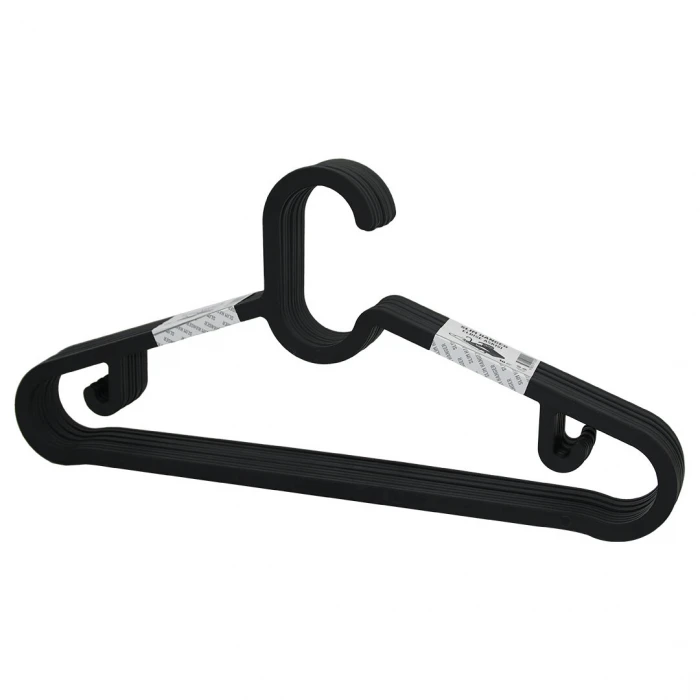10pcs Plastik - Antrasit Gri Elbise Askısı
