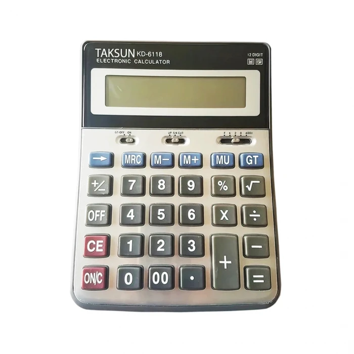 12 Haneli Hesap Makinesi Ts-6118