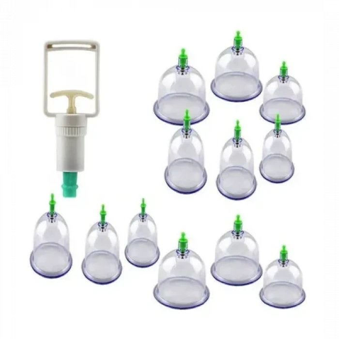 12Li Hacamat Masaj Kupa Set