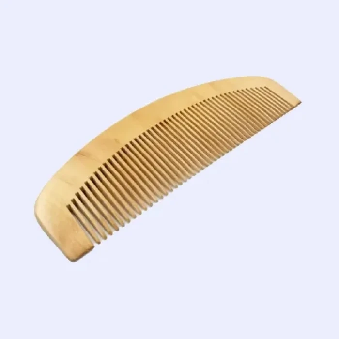 12li Oval Dar Dişli Ahşap Tarak Seti