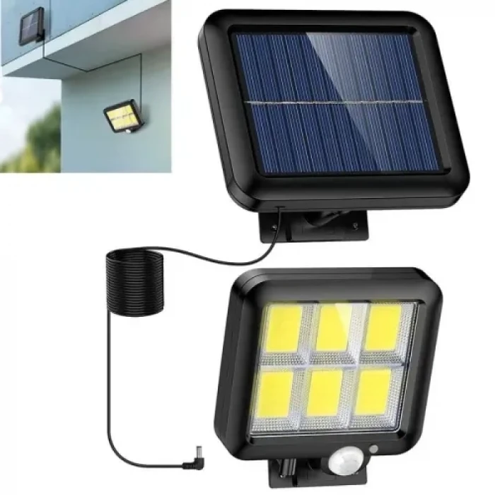 120 COB LED Solar Panelli 3 Modlu Duvar Lambası