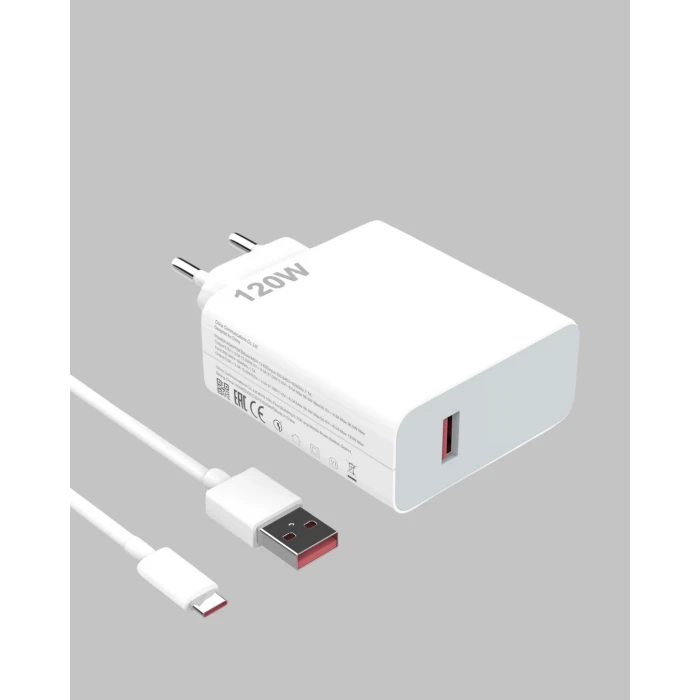 120W Hızlı Şarj Başlığı Ultra Güçlü Type-C Adaptör Kablo Dahil