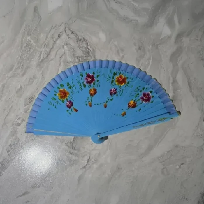 12li Bambu Çift Taraflı Renkli Yelpaze