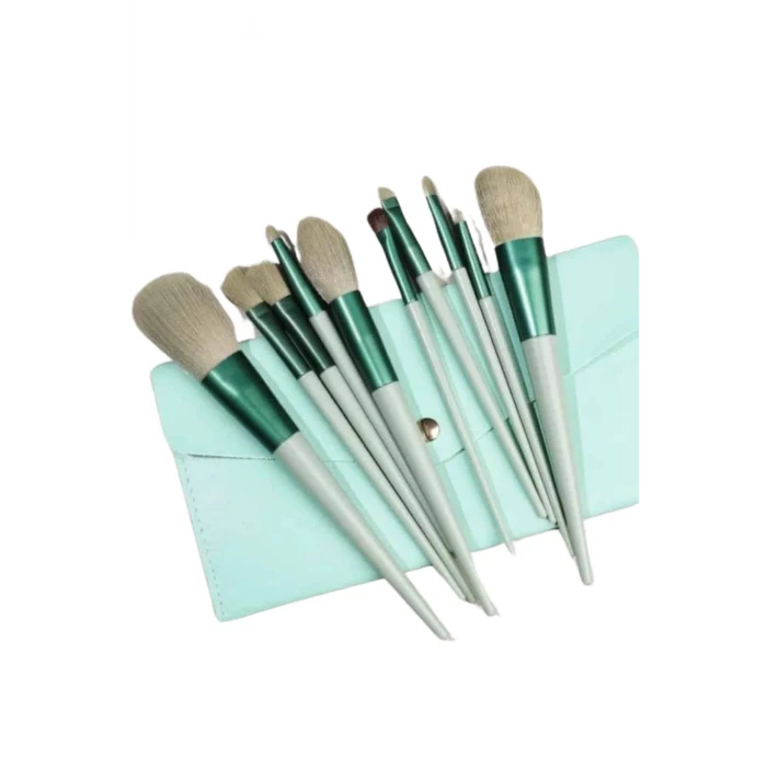 13 Parça Taşınabilir Kılıflı Profesyonel Makyaj Fırça Seti Pudra Allık Fondöten Fırçası