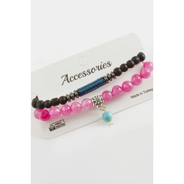 2 Adet Hematit Ceyt Doğaltaş Bileklik