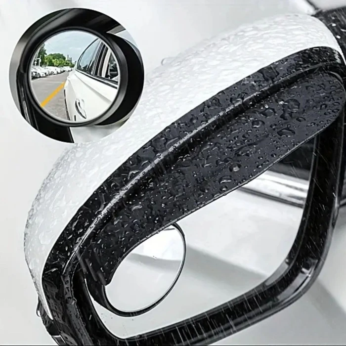 2 Adet Kendinden Aynalı Karbon Fiber Görünümlü Araba Yan Ayna Yağmur Koruyucuları Yağmur &amp; Kar Kalkanı Visörler (4887)