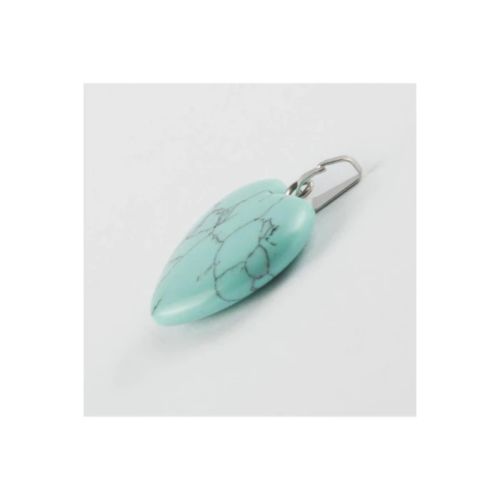 2 cm Kalp Figürü Turkuaz Doğaltaş