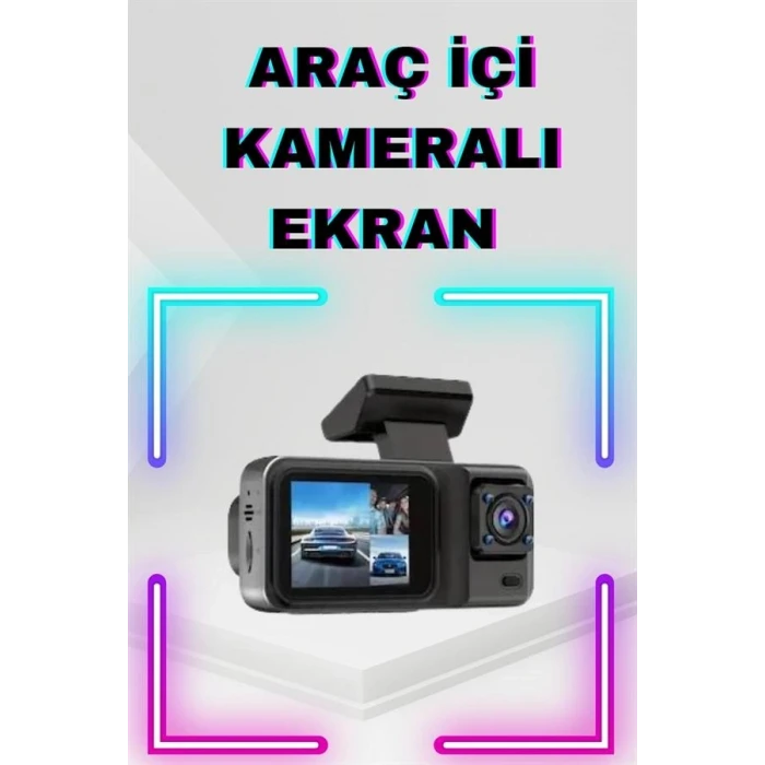 2 İnç Araç İçi Kameralı Ekran 1080p Full Hd Kaliteli Hafıza Kart Destekli
