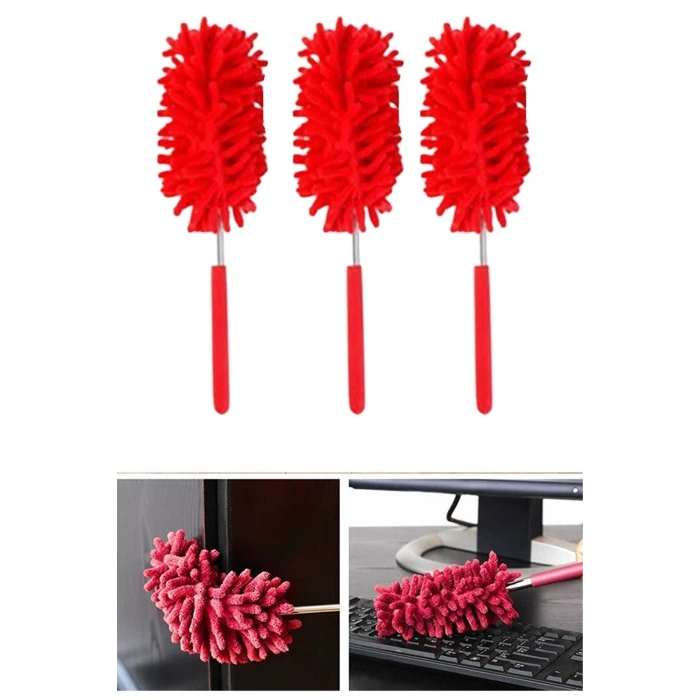 2 li Set Mikrofiber Teleskobik Toz Alma -Antistatik Toz Püskülü Duster (4887)