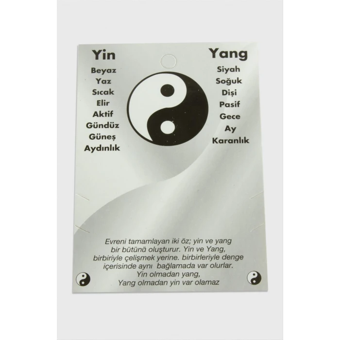 2li Yin Yang Bileklik Kartı