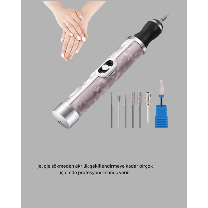 20.000 Rpm Tırnak Matkabı + Mini Led Oje Kurutma Cihazı Seti