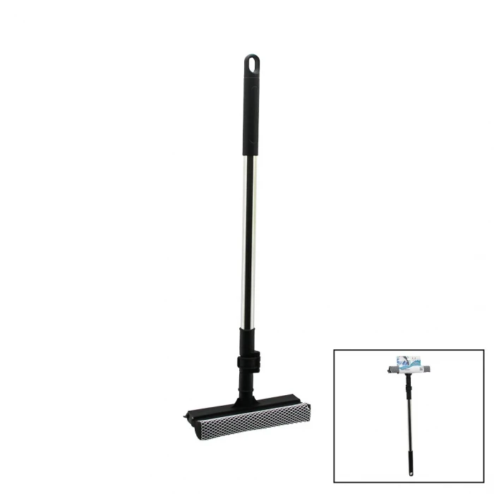 2İN1 BAŞLI=ÇEKPAS - FİLE KAPLI SÜNGER ÇOK AMAÇLI YÜZEY TEMİZLİK MOP - CAMSİL KİLİTLİ UZAYAN METAL SAP=56-94CM (4887)