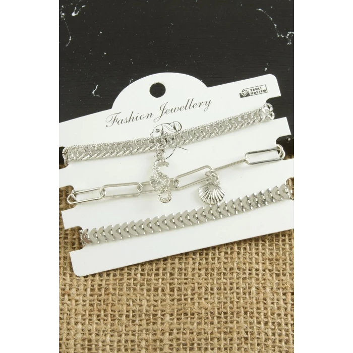 3 Adet Deniz Atı Trend Zincir Bileklik