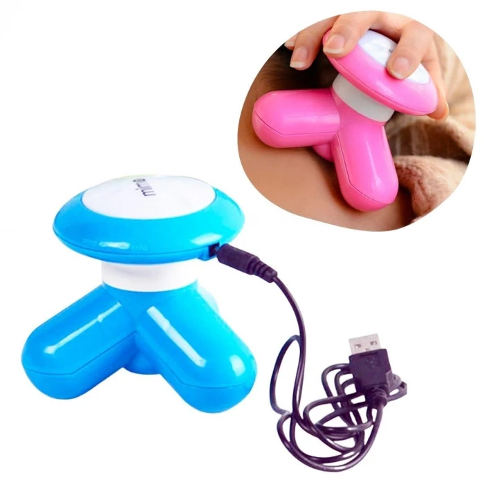 3 Başlıklı Titreşimli USB Şarjlı Mini El Masaj Aleti (4887)