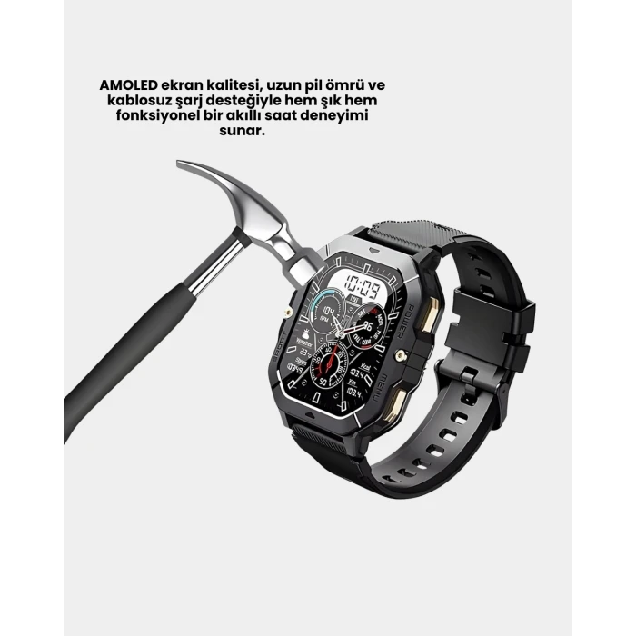3 Kordonlu Akıllı Saat Uzun Pil Süreli