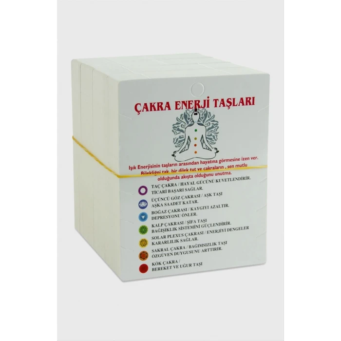 3lü Çakra Enerji Taşları Bileklik Kartı