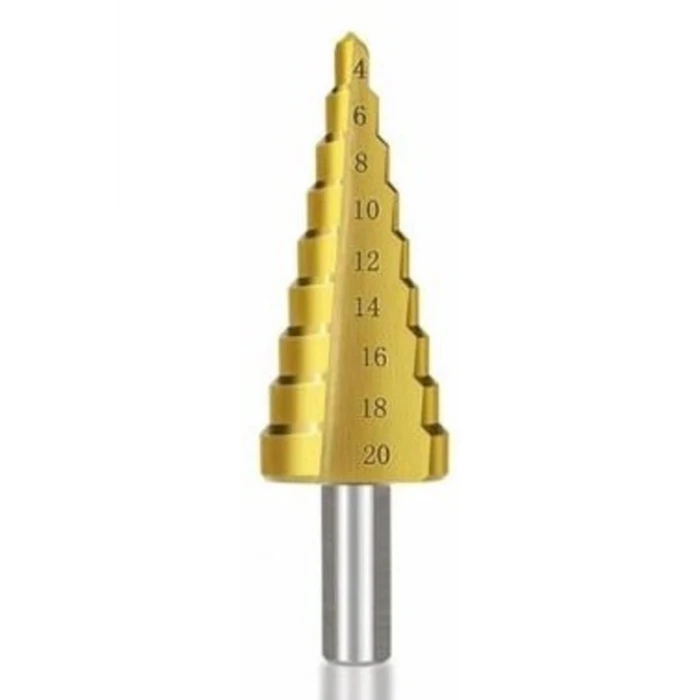 3 lü Set Matkap Ucu Kademeli Sac Delme Aparatı HSS Titanyum Kaplama (4887)