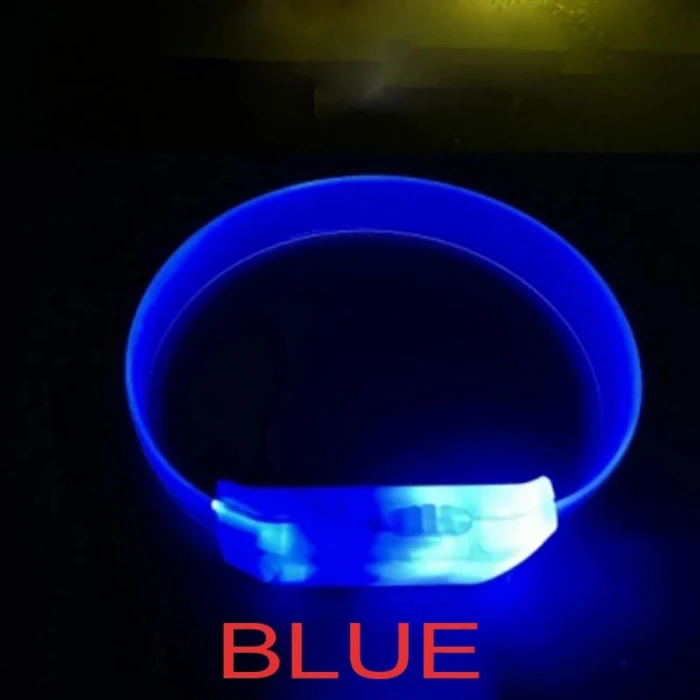 ieg™ 3 Modlu Pilli LED Işıklı Esnek Parti Bilekliği Mavi