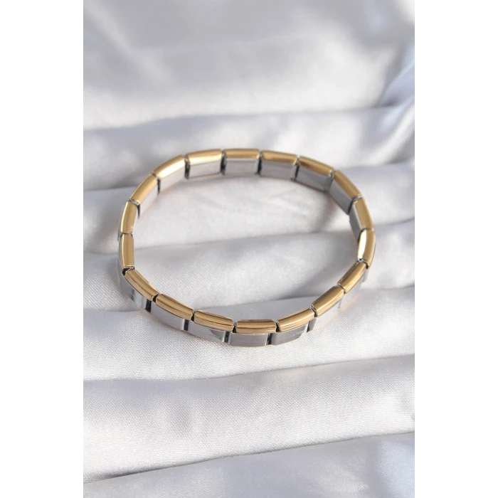 316L Çelik Çift Renk Yazılı Nomination Bileklik - TJ-BB6111