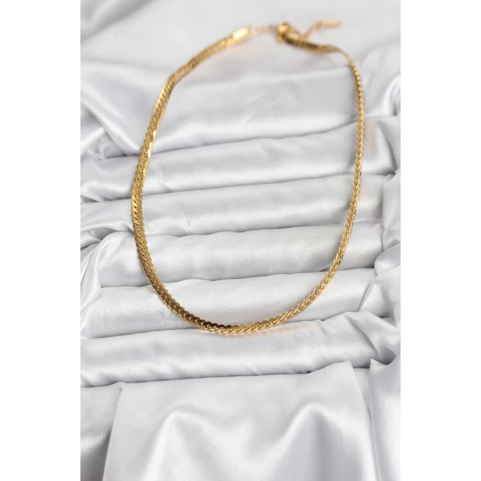 ietaks™ 316L Çelik Gold Renk Zincir Kadın Kolye