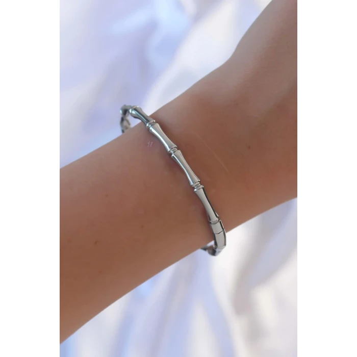 ietaks™ 316L Çelik Gümüş Renk Kemik Model Bileklik