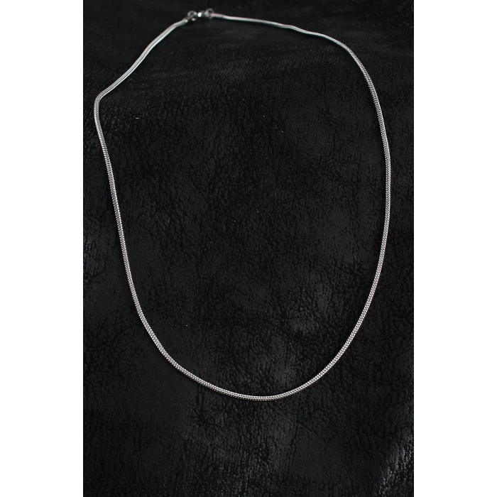 ietaks™ 316L Çelik Örme Zincir Model Gümüş Renk Erkek Kolye