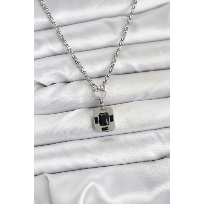 316L Çelik Zincir Gümüş Renk Vintage Model Kadın Kolye - TJ-BKO10686