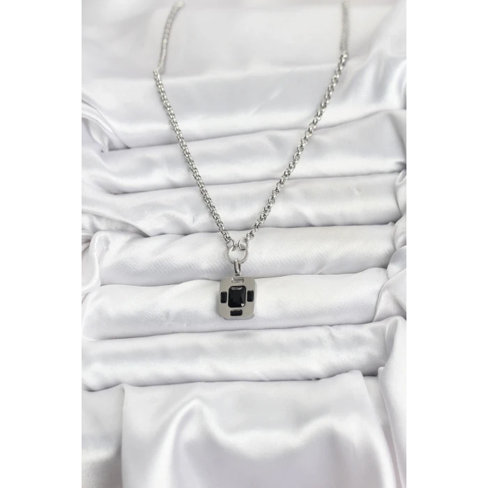 316L Çelik Zincir Gümüş Renk Vintage Model Kadın Kolye - TJ-BKO10686