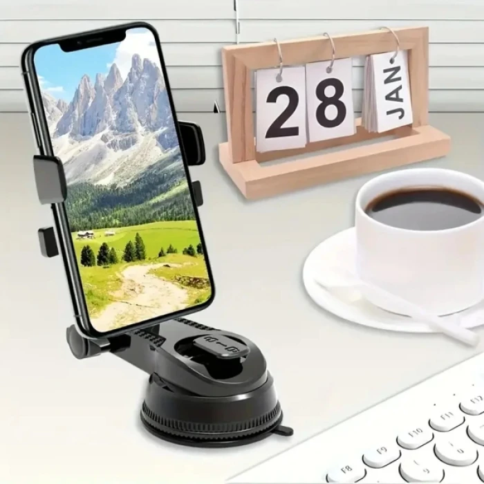 360 Derece Dönebilen Vakumlu Araç Telefon Tutucu