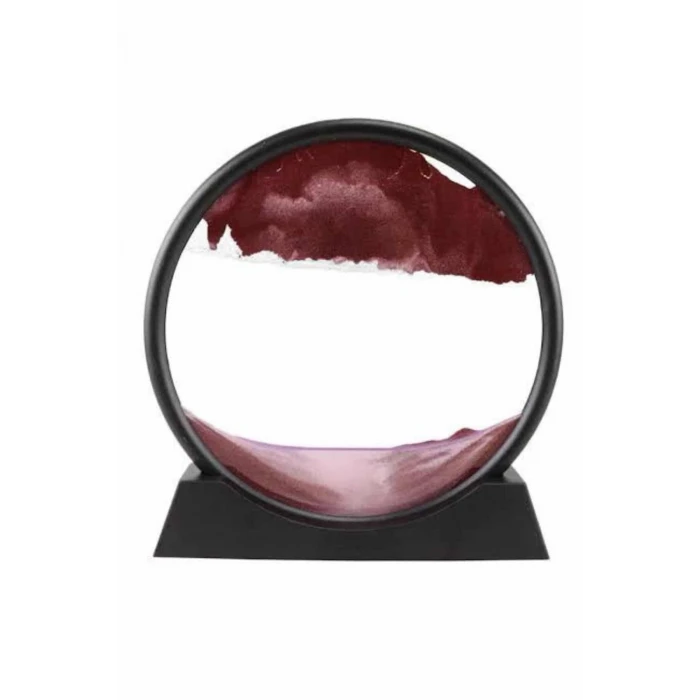 3D Led Işıklı Kum Saati Gece Lambası Hareketli Sulu Kum Saati Dekoratif