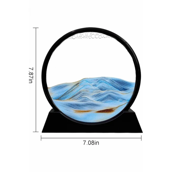 3D LED Işıklı Kum Saati Gece Lambası Hareketli Sulu Kum Saati Orta Boy