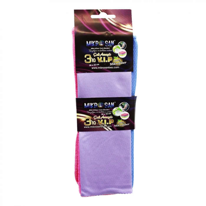 3LÜ - VİP SET MİKROFİBER BEZ 30X32CM. (4887)