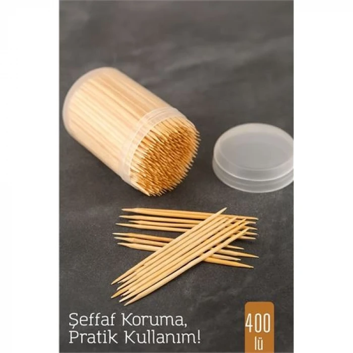 400’lü Kapaklı Kürdanlık – Doğal Ahşap Kürdan | Hijyenik Sunum ve Pratik Kullanım