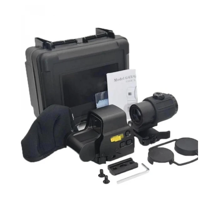 558-g43 Xps2 Hedef İşaretleyici Red Dot - Holografik Nişangâh, 5x Büyütmeli Set-siyah