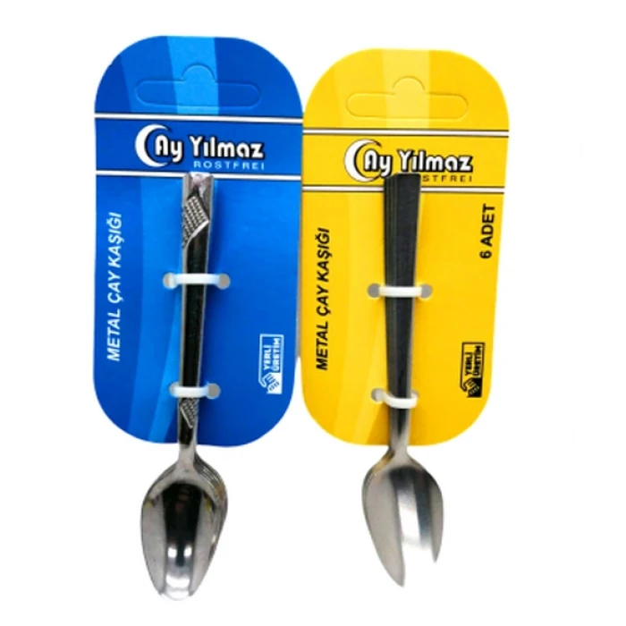 6 Parça  Metal Çay Kaşık