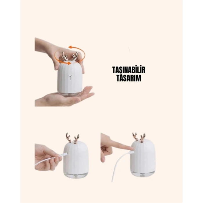 ieg™ ABS+PP Malzemeli Taşınabilir 220 ml USB Mist Nemlendirici