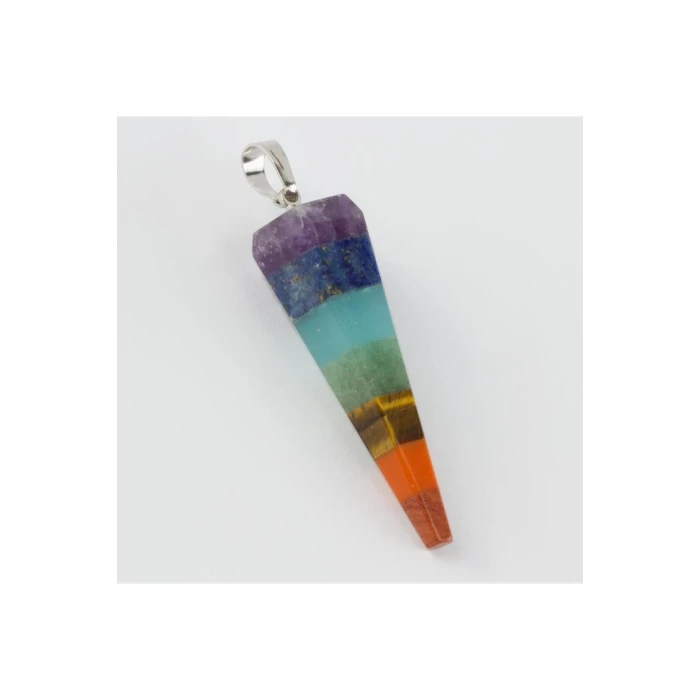 7 Çakra Doğaltaş Kolye Ucu