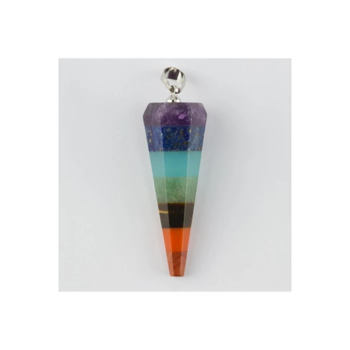 7 Çakra Doğaltaş Kolye Ucu