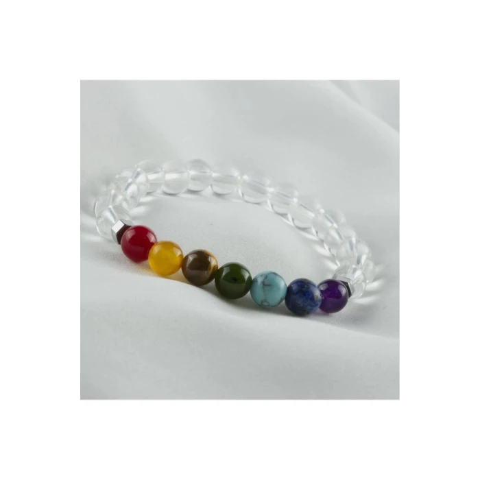 7li Doğaltaş Çakra Bileklik