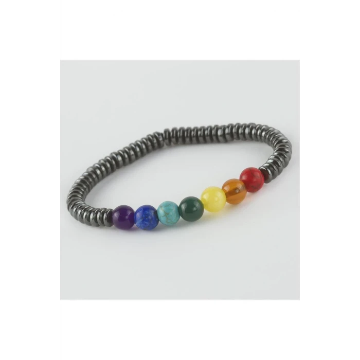 7li Doğaltaş Çakra Bileklik