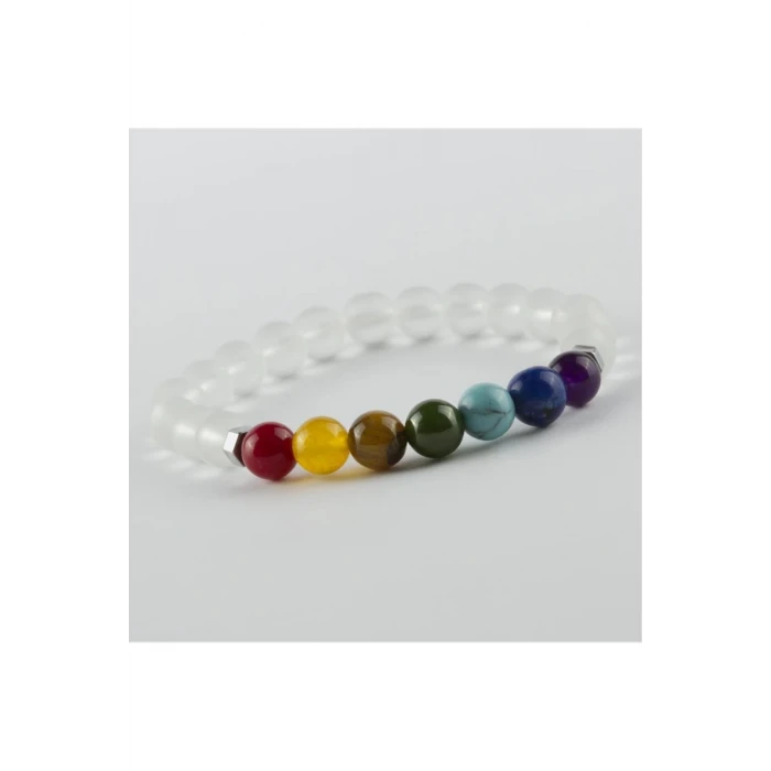 7li Doğaltaş Çakra Bileklik