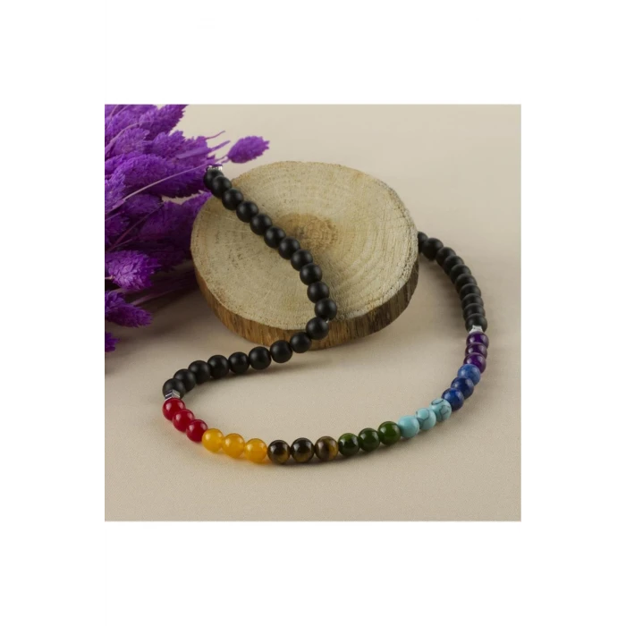 7li Doğaltaş Çakra Kolye