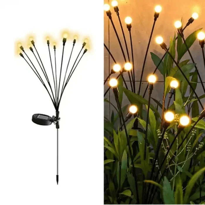 8 Dallı Ateş Böceği Solar Bahçe Lambası 2 Adet
