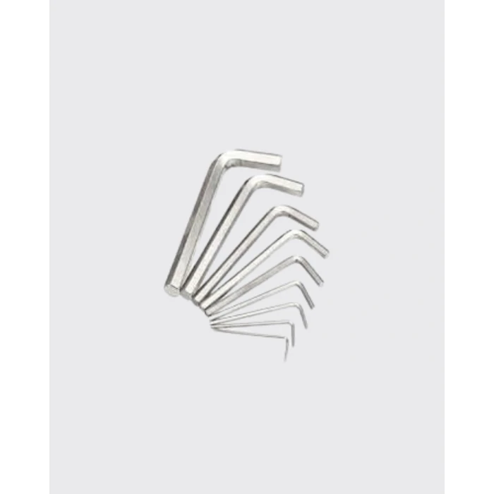 9 Parça Alyan Anahtar Seti Isıl İşlem Görmüş Dayanıklı Çelik