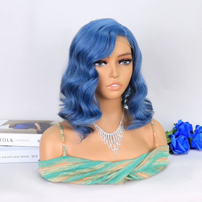 Açık Parlement Mavisi Yan Tül Peruk
