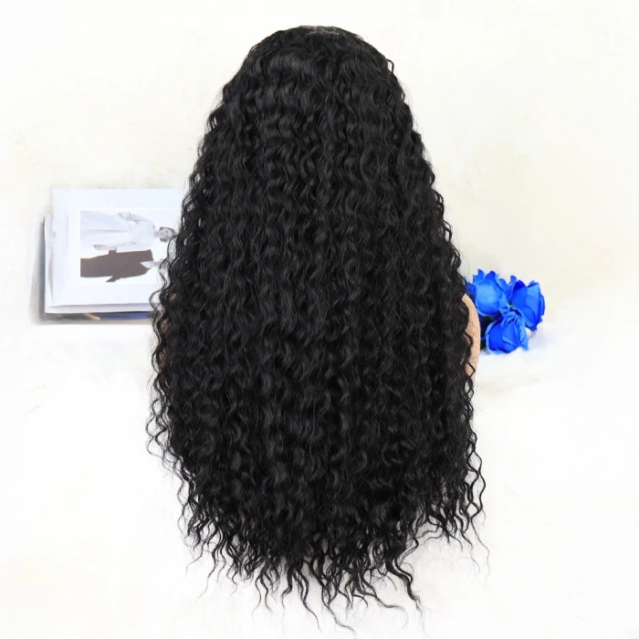 Afro Dalga Siyah Orta Boy Tül Peruk