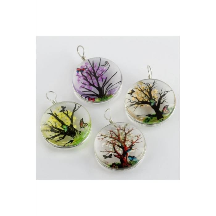 Ağaç Canlı Kolye Ucu 2,5 cm