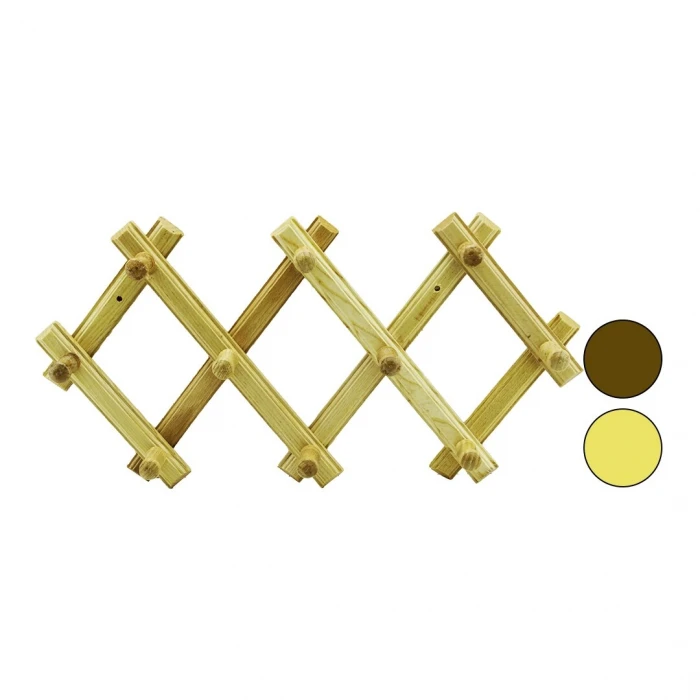 Ahşap 10 Kollu Akordiyon Duvar Askısı