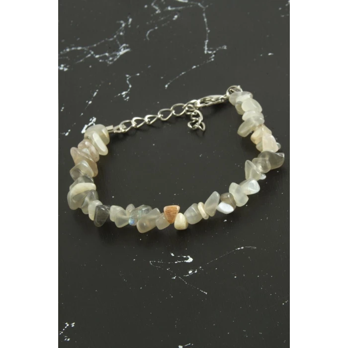 Akik Kırık Doğaltaşlı Bileklik